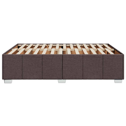 Bedframe zonder matras stof donkerbruin 140x190 cm
