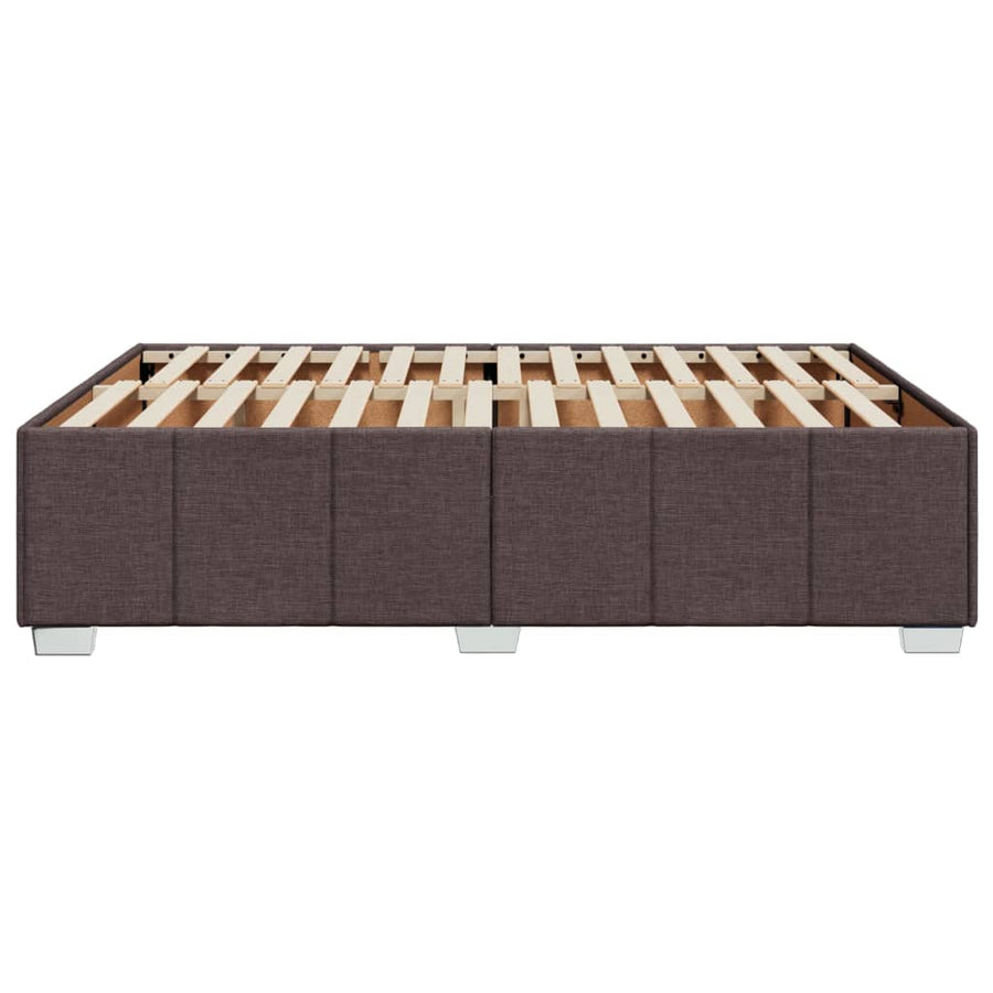 Bedframe zonder matras stof donkerbruin 140x190 cm