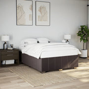 Bedframe stof donkerbruin 140x190 cm