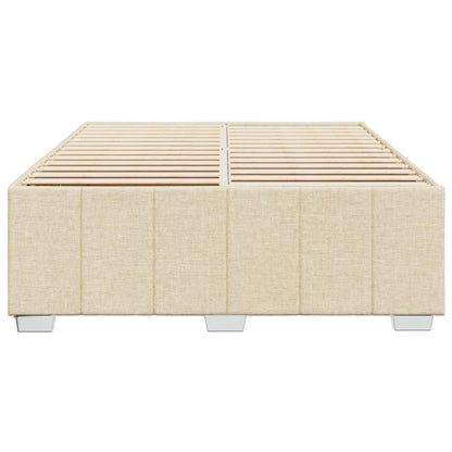 Bedframe zonder matras stof crèmekleurig 140x190 cm