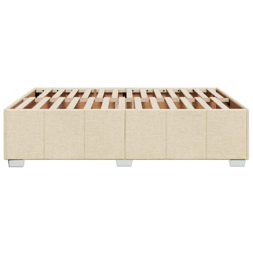 Bedframe zonder matras stof crèmekleurig 140x190 cm