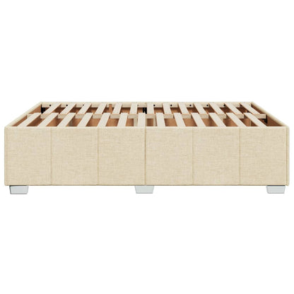 Bedframe zonder matras stof crèmekleurig 140x190 cm