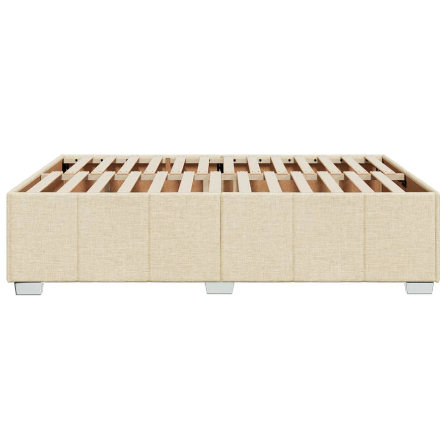 Bedframe zonder matras stof crèmekleurig 140x190 cm