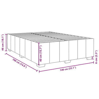 Bedframe zonder matras stof blauw 140x190 cm