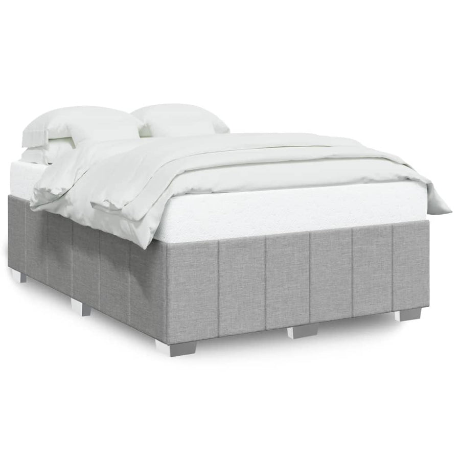 Bedframe zonder matras stof lichtgrijs 140x200 cm