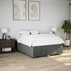 Bedframe 140x200 cm donkergrijs stof