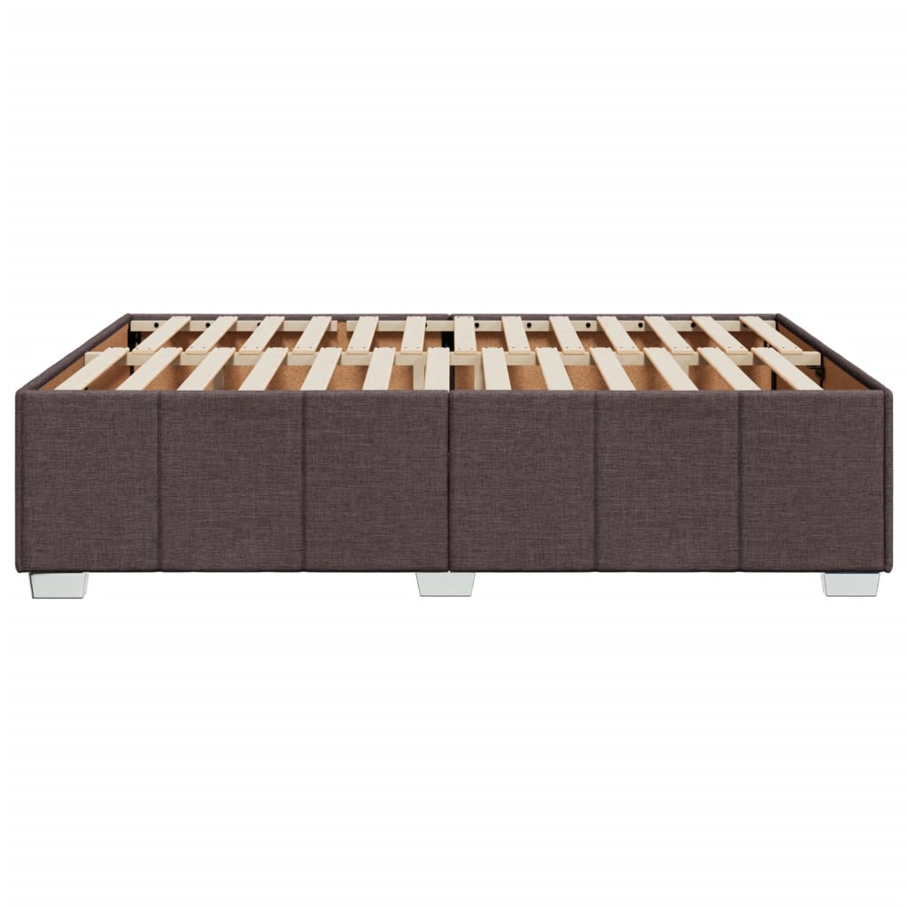 Bedframe zonder matras stof donkerbruin 140x200 cm