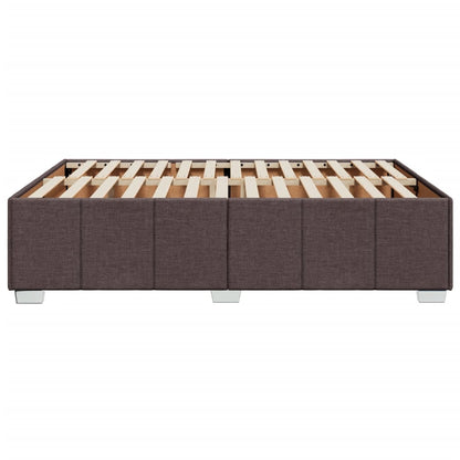 Bedframe zonder matras stof donkerbruin 140x200 cm