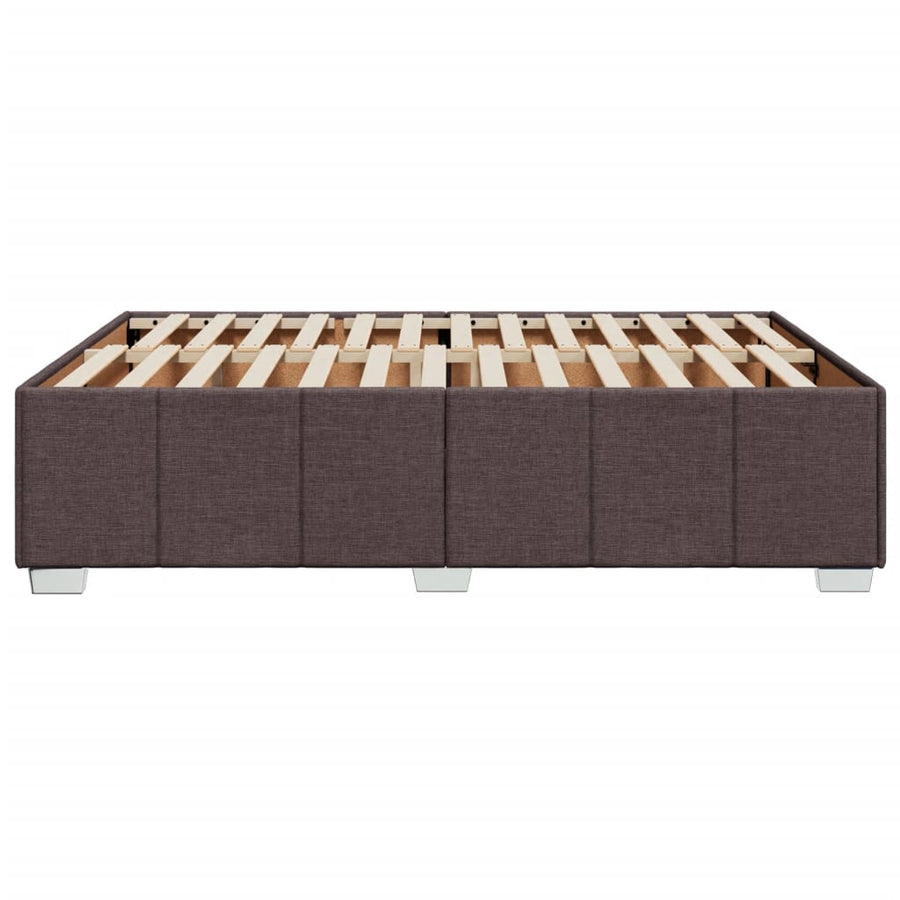 Bedframe zonder matras stof donkerbruin 140x200 cm