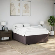 Bedframe stof donkerbruin 140x200 cm