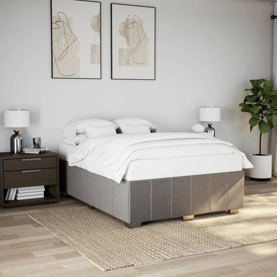 Bedframe zonder matras stof taupe 140x200 cm