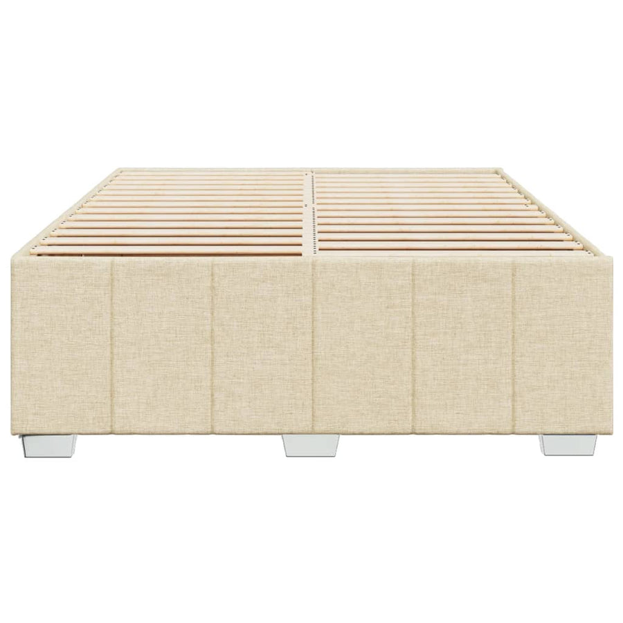Bedframe zonder matras stof crèmekleurig 140x200 cm
