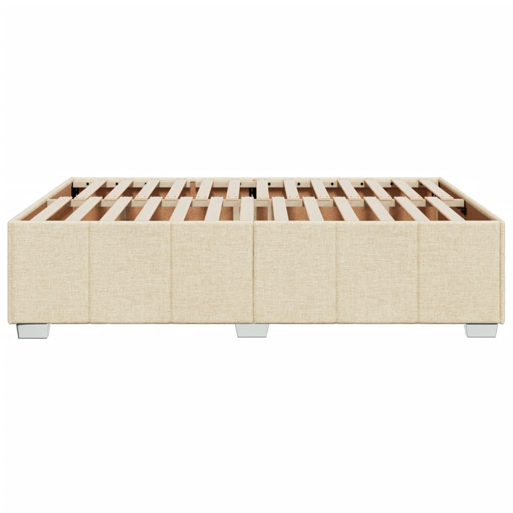 Bedframe zonder matras stof crèmekleurig 140x200 cm