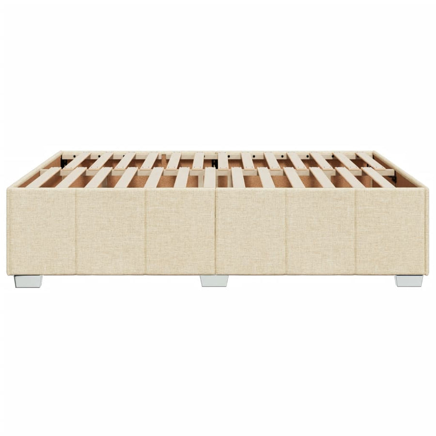 Bedframe zonder matras stof crèmekleurig 140x200 cm