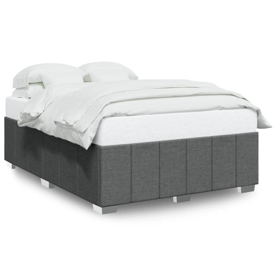 Bedframe zonder matras stof donkergrijs 160x200 cm