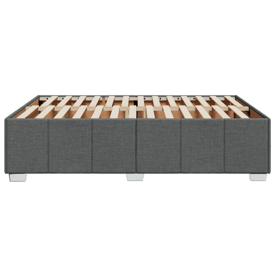 Bedframe zonder matras stof donkergrijs 160x200 cm