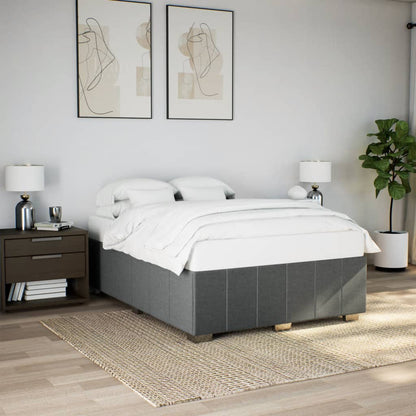 Bedframe zonder matras stof donkergrijs 160x200 cm