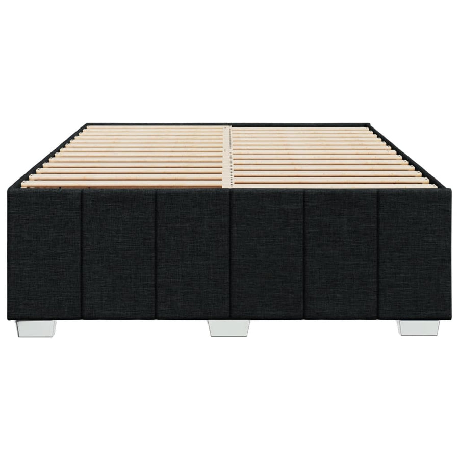 Bedframe zonder matras stof zwart 160x200 cm