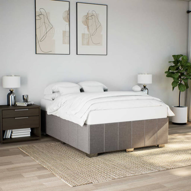 Bedframe zonder matras stof taupe 160x200 cm