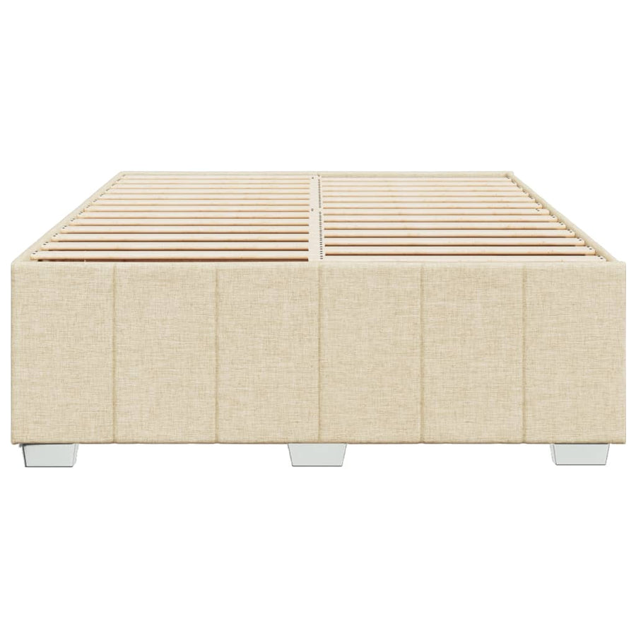 Bedframe zonder matras stof crèmekleurig 160x200 cm