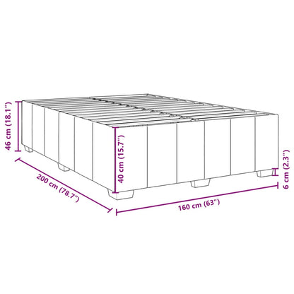 Bedframe zonder matras stof crèmekleurig 160x200 cm