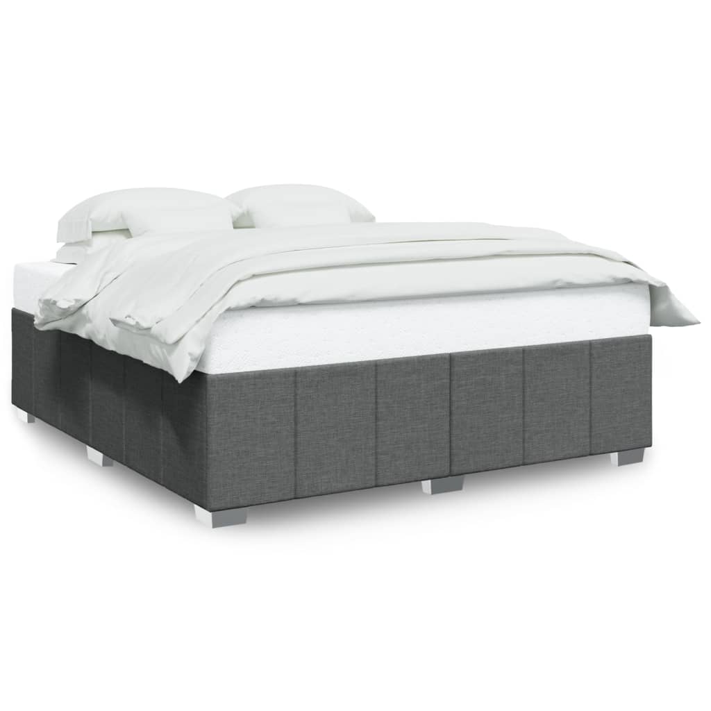 Bedframe zonder matras stof donkergrijs 180x200 cm