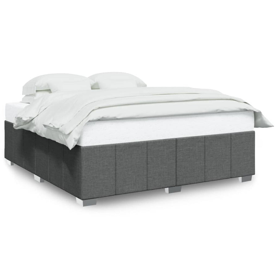 Bedframe zonder matras stof donkergrijs 180x200 cm