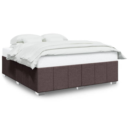 Bedframe zonder matras stof donkerbruin 180x200 cm