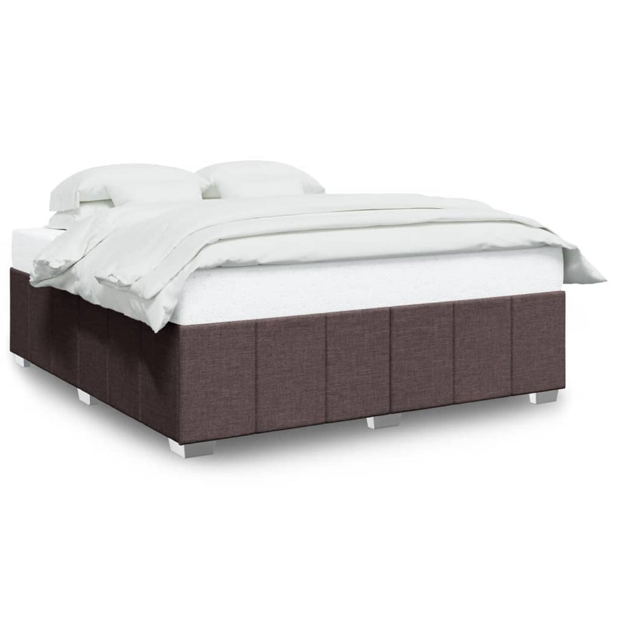 Bedframe zonder matras stof donkerbruin 180x200 cm