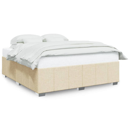 Bedframe zonder matras stof crèmekleurig 180x200 cm