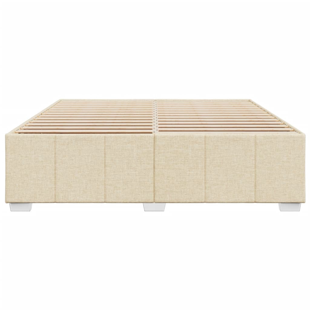 Bedframe zonder matras stof crèmekleurig 180x200 cm