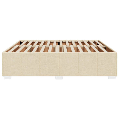 Bedframe zonder matras stof crèmekleurig 180x200 cm