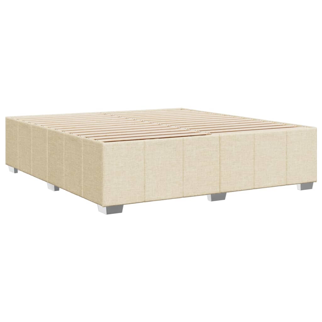 Bedframe zonder matras stof crèmekleurig 180x200 cm