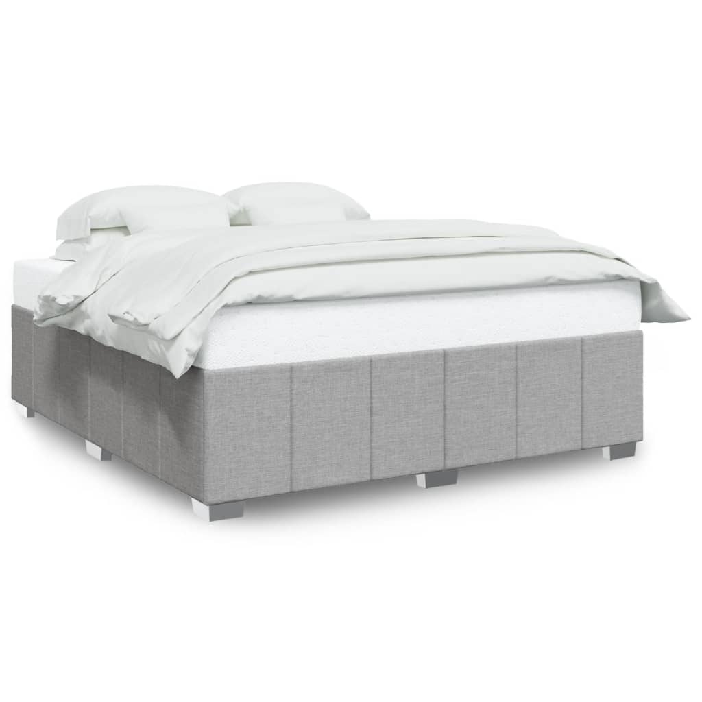 Bedframe zonder matras stof lichtgrijs 200x200 cm