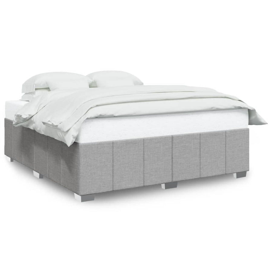 Bedframe zonder matras stof lichtgrijs 200x200 cm