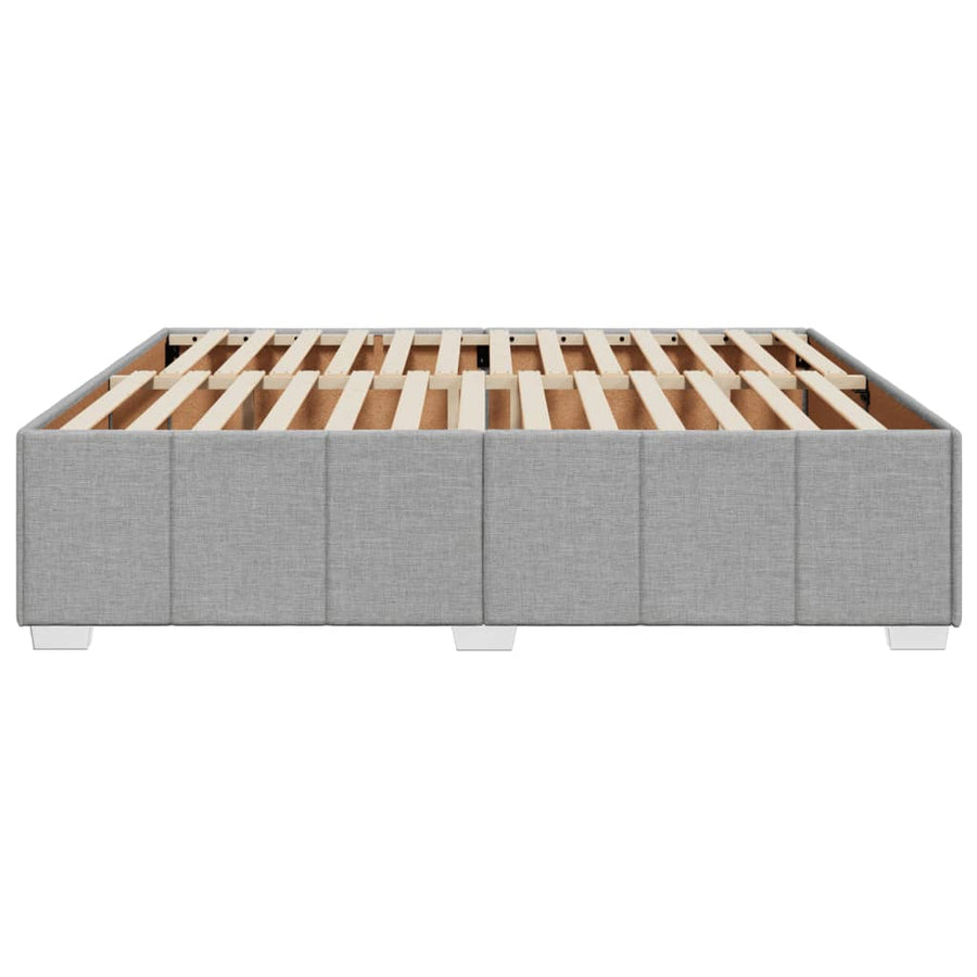 Bedframe zonder matras stof lichtgrijs 200x200 cm