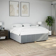 Bedframe stof lichtgrijs 200x200 cm