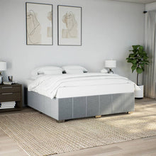 Bedframe zonder matras stof lichtgrijs 200x200 cm