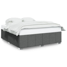 Bedframe zonder matras stof donkergrijs 200x200 cm