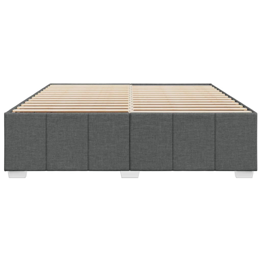 Bedframe zonder matras stof donkergrijs 200x200 cm
