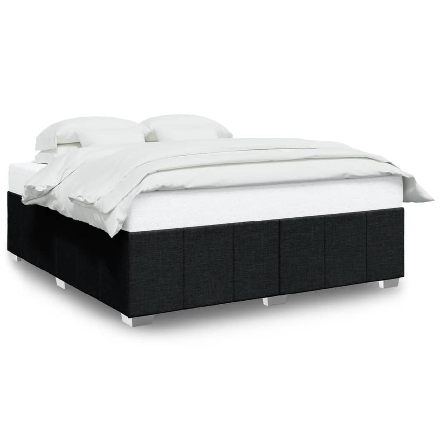Bedframe zonder matras stof zwart 200x200 cm