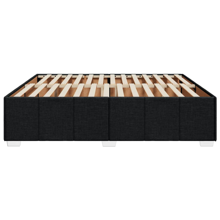 Bedframe zonder matras stof zwart 200x200 cm