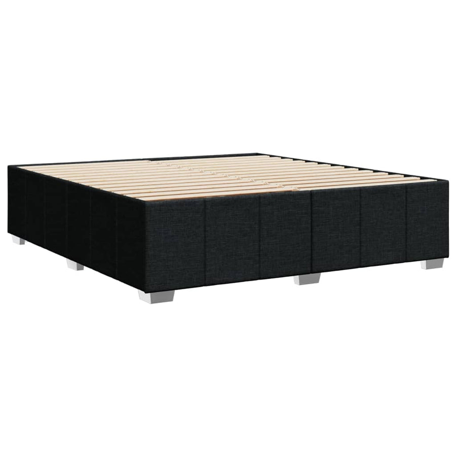 Bedframe zonder matras stof zwart 200x200 cm