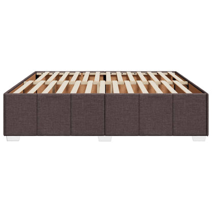 Bedframe zonder matras stof donkerbruin 200x200 cm