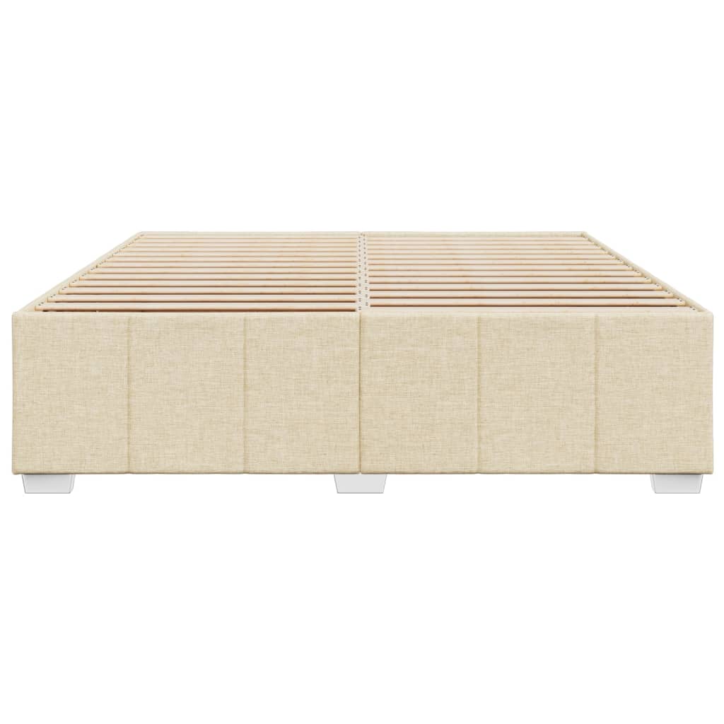 Bedframe zonder matras stof crèmekleurig 200x200 cm