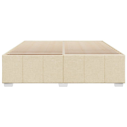 Bedframe zonder matras stof crèmekleurig 200x200 cm