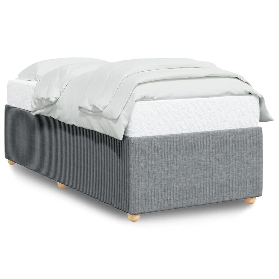 Bedframe stof lichtgrijs 80x200 cm