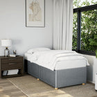 Bedframe 80x200 cm stof lichtgrijs