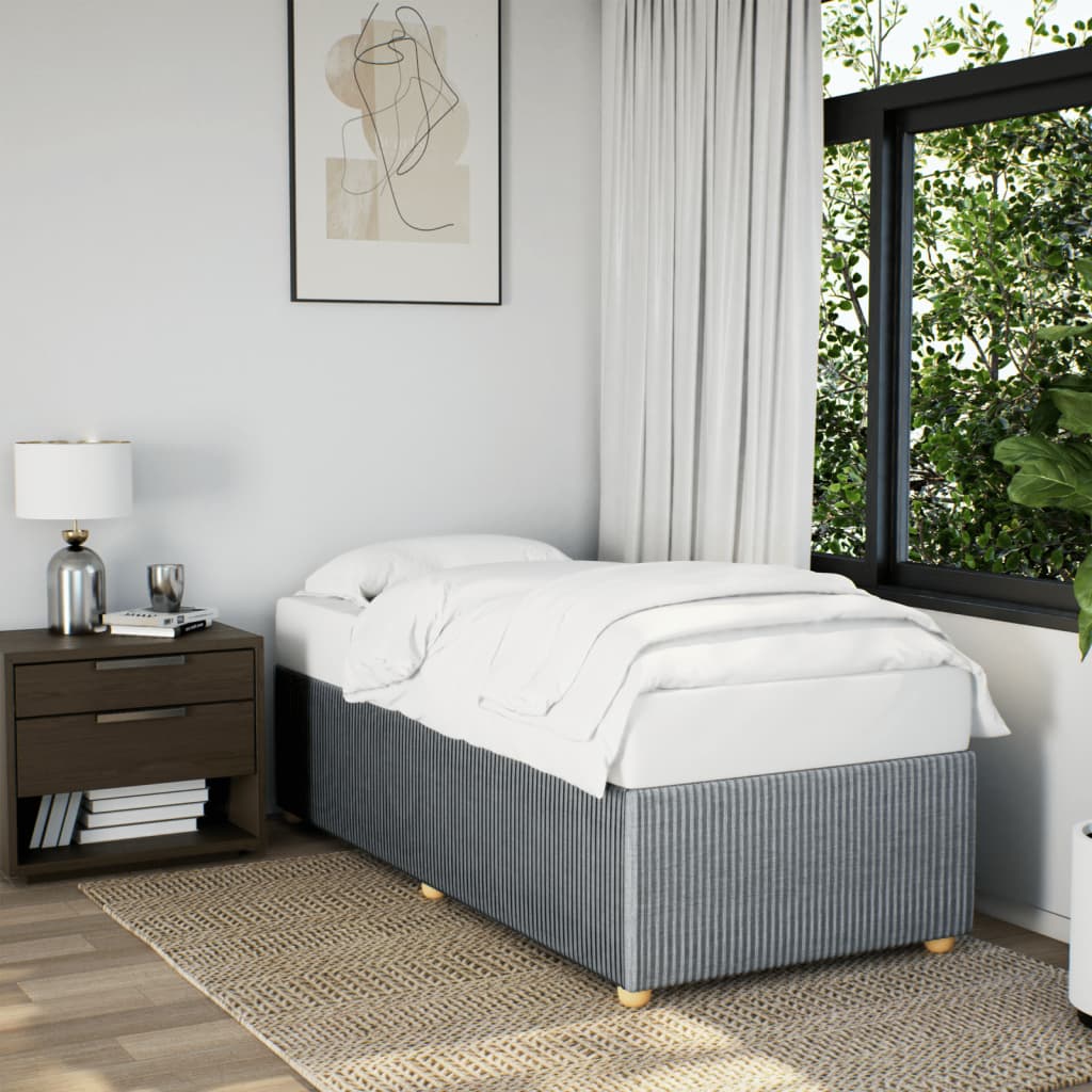 Bedframe stof lichtgrijs 80x200 cm