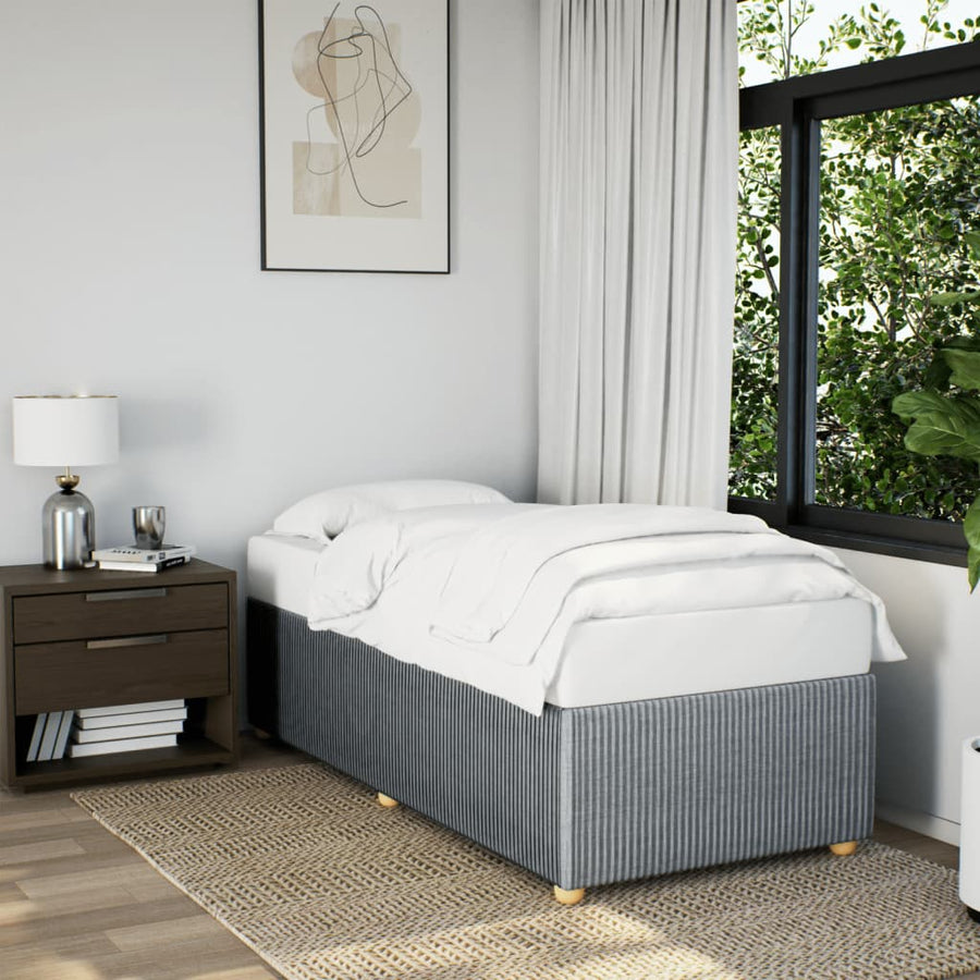 Bedframe stof lichtgrijs 80x200 cm